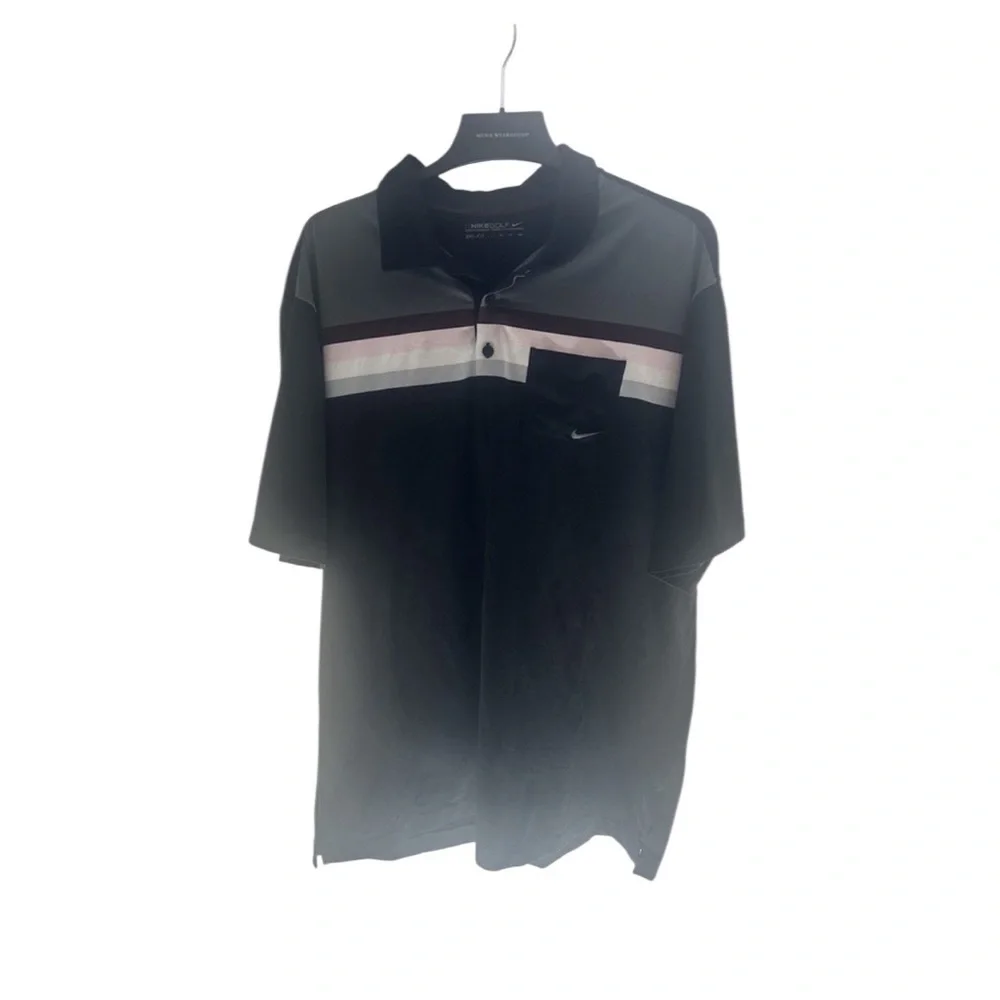Nike Golf Dri-FIT Polo Shirt Men's Size XXL Black‎